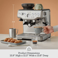 Breville Barista Express portafiltro de 54mm, extracción consistente y limpieza sencilla