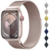 BRG vista frontal de la correa mostrando ajuste compatible Apple Watch y aspecto elegante