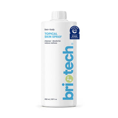 BRIOTECH spray frente mostrando el envase grande y práctico para recarga
