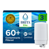 BRITA vista frontal del empaque del filtro mostrando inclusión de 3 unidades y ahorro