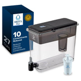 Brita UltraMax frente negro mostrando capacidad y diseño práctico
