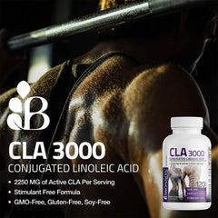 Bronson CLA 3000 primer plano de la cápsula blanda mostrando textura suave y fácil ingestión