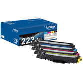 Brother pack frontal mostrando los cuatro cartuchos y fácil sustitución