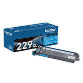 Brother TN229XLC caja frontal mostrando diseño y compatibilidad, fácil reconocimiento