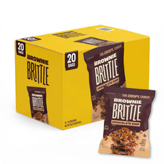 Brownie Brittle paquete frontal mostrando diseño y venta por caja