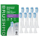 Brushmo vista frontal del empaque con 8 cabezas, fácil reposición