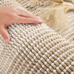 BSICPRO primer plano de chenilla mullida mostrando absorción superior