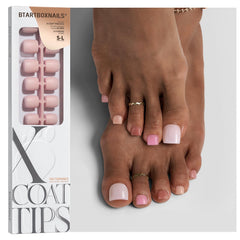 BTArtboxnails frontal del paquete mostrando 150 uñas y tonos nude, aspecto profesional