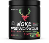Bucked Up bote frontal Fresa Kiwi mostrando la marca y sabor energizante