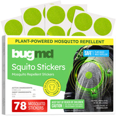 BugMD parche en empaque frontal, muestra práctico y protegido