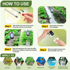Buladeke medidor en uso en maceta interior optimizando riego y salud vegetal