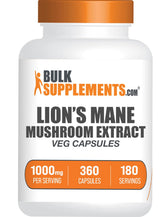 BulkSupplements envase frontal mostrando 360 cápsulas y etiquetado claro