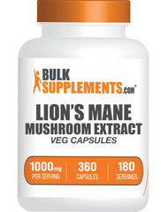 BulkSupplements envase frontal mostrando 360 cápsulas y etiquetado claro