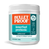 Bulletproof Innerfuel envase frontal mostrando diseño y tamaño, beneficio claridad de información