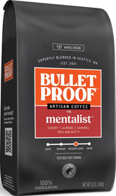 Bulletproof empaque frontal mostrando la bolsa y beneficios de calidad