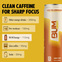 Bum Energy paquete de 12 latas ideal para almacenamiento y consumo frecuente