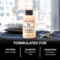 Bumble and bumble. comparativa de tamaño mini junto a objetos personales para escala