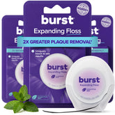 Burst envase frontal compacto y recargable mostrando 120 yards y diseño reciclado
