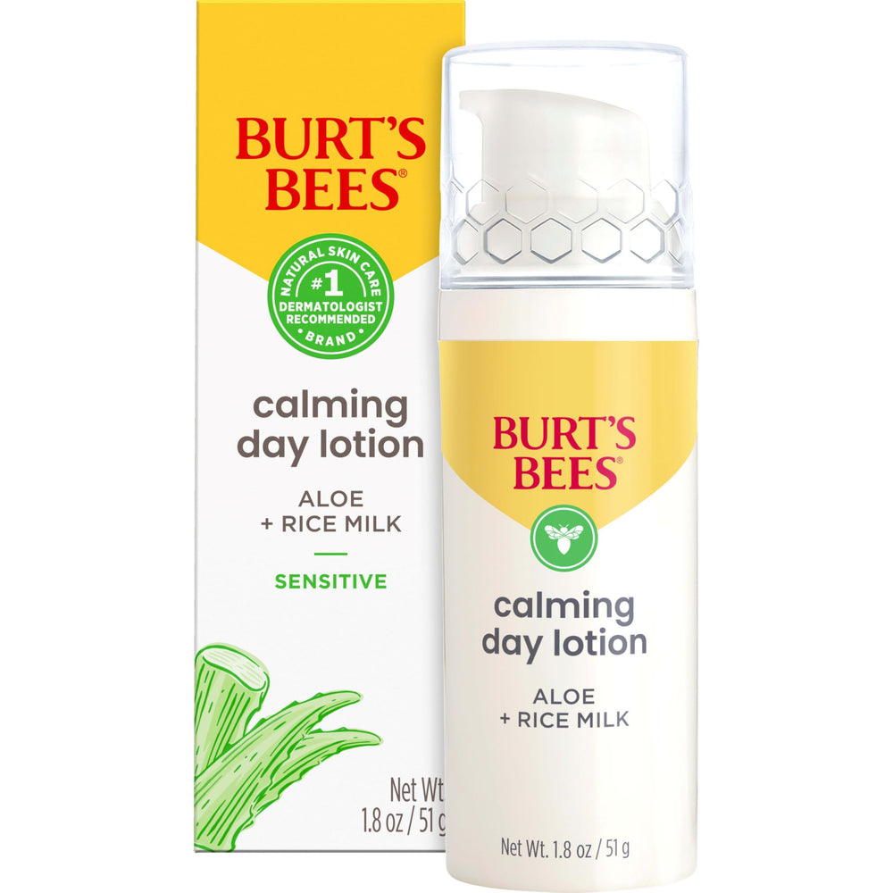 Burt's Bees frasco frontal mostrando diseño y tamaño práctico