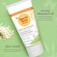 Burt's Bees aplicación de pomada en piel del bebé para protección