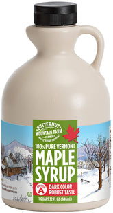 Butternut Mountain Farm botella delantera mostrando etiqueta y vertido fácil