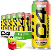 C4 cherry limeade front can showing vibrant label and energized appeal