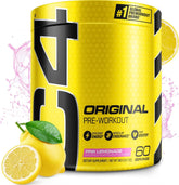 C4 empaque frontal Pink Lemonade mostrando el envase y energía