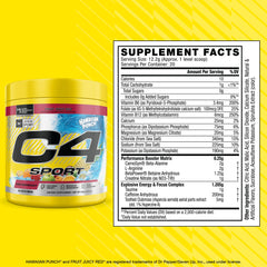 Polvo C4 Sport en primer plano con textura fina, señalando fácil disolución