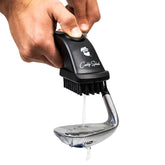 Caddy Splash vista frontal del cepillo mostrando el depósito y botón, limpieza rápida
