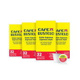Café Bustelo frente del empaque mostrando cantidad y diseño práctico