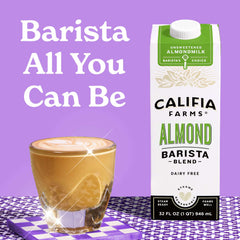 Califia Farms textura de espuma cremosa para lattes bien estructurados