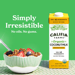 Califia Farms textura cremosa de leche de coco, aporta suavidad