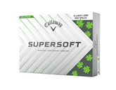Callaway BL CG Supersoft 25 Lucky 2026 frontal mostrando pack de 12 bolas, claridad visual y presentación