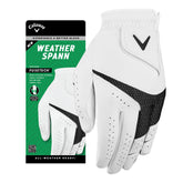 Callaway guante frontal blanco mostrando diseño y cierre, mejora del agarre