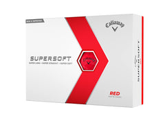 Callaway Supersoft 2023 frontal muestra diseño rojo y visibilidad mejorada