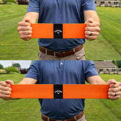 Callaway Swing-Easy junto a bolso para mostrar tamaño compacto y transporte