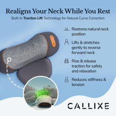 CALLIXE almohada en uso sobre sillón mostrando relajación en cuello