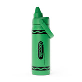 CamelBak botella Crayola Chug frente mostrando color Mountain Meadow y portabilidad