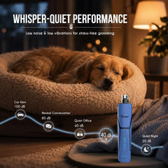 Candure luz LED 360 grados iluminando la uña para mejor visibilidad y control