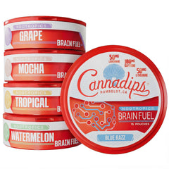 Cannadips frente del empaque mostrando variedad y conveniencia