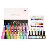 CANNI set frontal con 30 esmaltes gel mostrando variedad y selección rápida