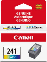Canon cartucho CL-241 frontal mostrando embalaje y marca, garantía de compatibilidad