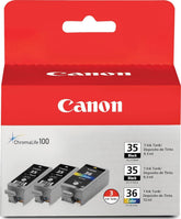 Canon pack frontal PGI-35 y CLI-36 mostrando diseño y beneficio claridad