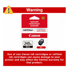 Canon PG-240 XL detalle de boquilla y sello para instalación segura