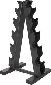 CAP soporte A-frame frontal con cinco pares de mancuernas, orden visual