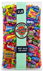 CARBON CANDY CO. envase frontal con mezcla colorida y variedad visible