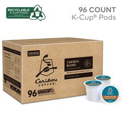 Caribou Coffee primer plano del café molido en cápsula resaltando aroma intenso