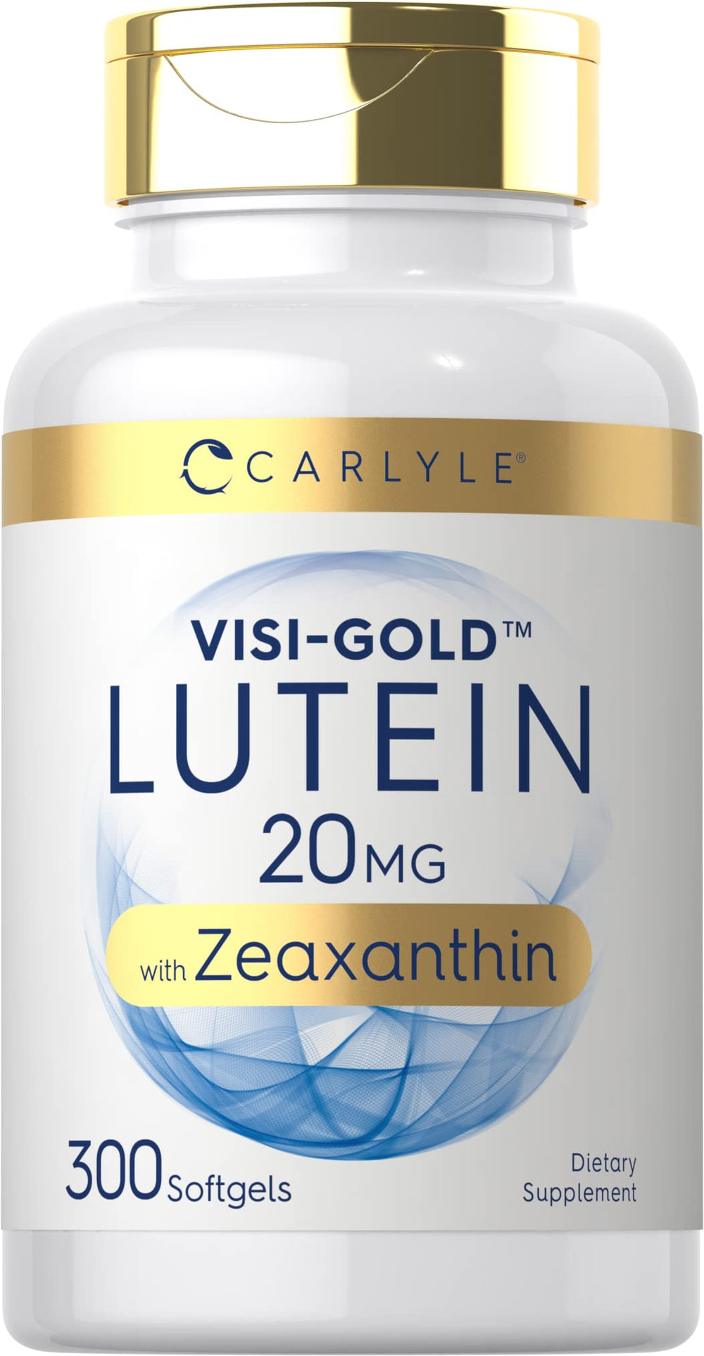 Carlyle frente del envase mostrando 300 softgels y la formulación clara