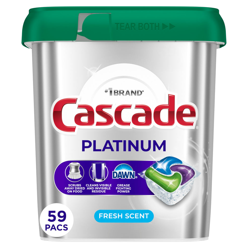 Cascade empaque frontal mostrando 59 cápsulas y beneficio conveniencia