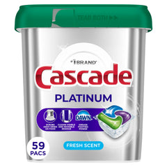 Cascade empaque frontal mostrando 59 cápsulas y beneficio conveniencia